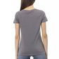 Elegant Grey Short Sleeve Chic Tee