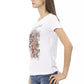 Chic White Tee with Exclusive Front Print