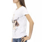 Elegant White Tee with Chic Front Print