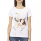 Elegant White Tee with Chic Front Print
