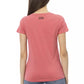 Chic Pink Short Sleeve Cotton Blend Tee