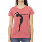 Chic Pink Short Sleeve Cotton Blend Tee