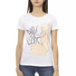 Chic White Printed Round Neck Tee