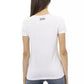Chic White Printed Round Neck Tee