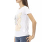 Chic White Printed Round Neck Tee