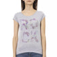 Elegant Gray Cotton Blend Tee