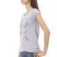 Elegant Gray Cotton Blend Tee