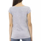 Elegant Gray Cotton Blend Tee