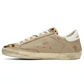 Tan Leopard Distressed Superstar Sneakers
