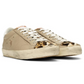 Tan Leopard Distressed Superstar Sneakers