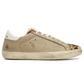 Tan Leopard Distressed Superstar Sneakers