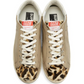 Tan Leopard Distressed Superstar Sneakers