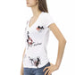 Chic V-Neck Tee with Graphic Elegance