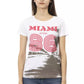 Chic White Tee with Elegant Front Print