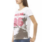 Chic White Tee with Elegant Front Print