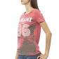 Chic Pink Tee with Elegant Front Print
