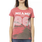 Chic Pink Tee with Elegant Front Print