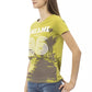 Chic Green Short Sleeve Tee with Front Print