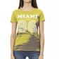 Chic Green Short Sleeve Tee with Front Print