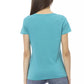 Elegant Light Blue V-Neck Tee