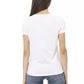 Chic V-Neck Tee with Elegant Front Print