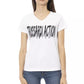Chic V-Neck Tee with Elegant Front Print