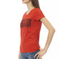 Vibrant V-Neck Tee with Chic Front Print