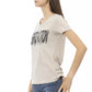 Elegant V-Neck Tee with Chic Front Print
