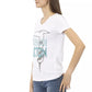 Chic V-Neck Tee with Front Print