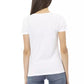 Chic V-Neck Tee with Front Print