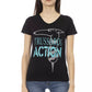 Chic V-Neck Tee with Front Print