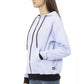 Elegant Purple Cotton Hooded Sweater