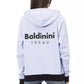 Elegant Purple Cotton Hooded Sweater