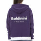 Chic Purple Cotton Hooded Sweater
