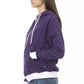 Chic Purple Cotton Hooded Sweater