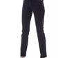 Trendy Tricolor Accent Black Jeans