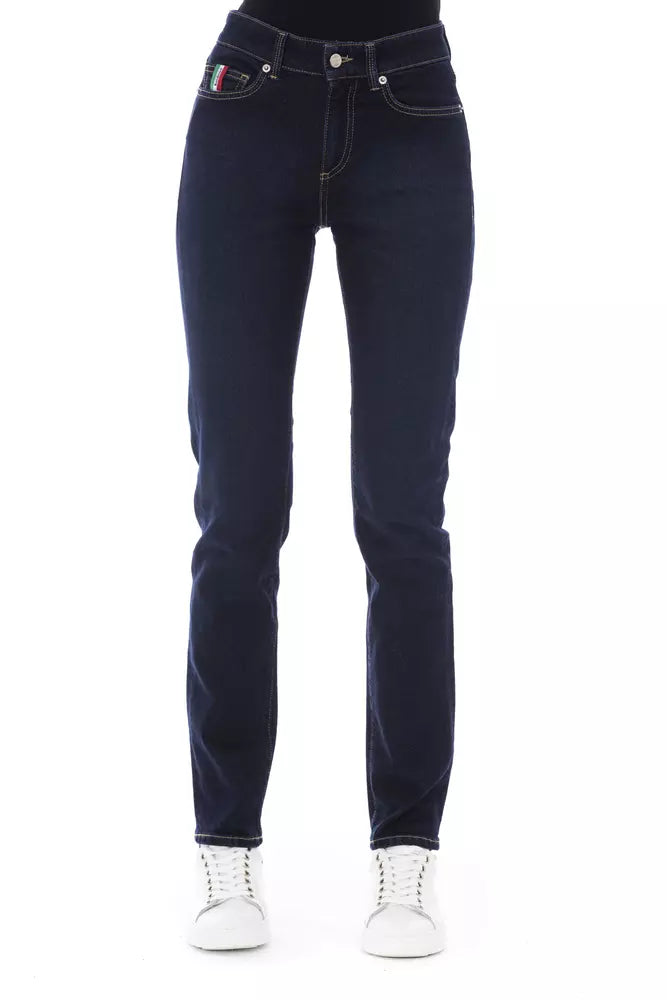 Chic Tricolor Pocket Designer Jeans