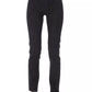 Chic Tricolor Accent Black Jeans
