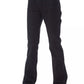 Chic Tricolor Accent Black Jeans