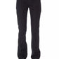Chic Tricolor Accent Black Jeans