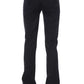Chic Tricolor Accent Black Jeans