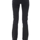 Elegant Black Cotton Stretch Jeans