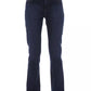 Chic Blue Cotton Blend Jeans with Tricolor Detail