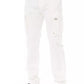 Chic White Cargo Trousers - Tailored Fit & Stretch