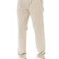 Elegant Beige Cotton Chino Trousers