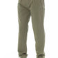 Elegant Cotton Chino Trousers in Army Green