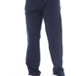 Elegant Blue Cotton Chino Trousers