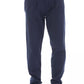 Elegant Blue Cotton Chino Trousers