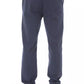 Chic Blue Chino Trousers with Drawstring