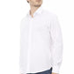 Elegant White Italian Collar Shirt